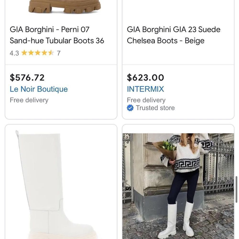 Gia Borghini White Tubular Moon Boots - Picture 8 of 10